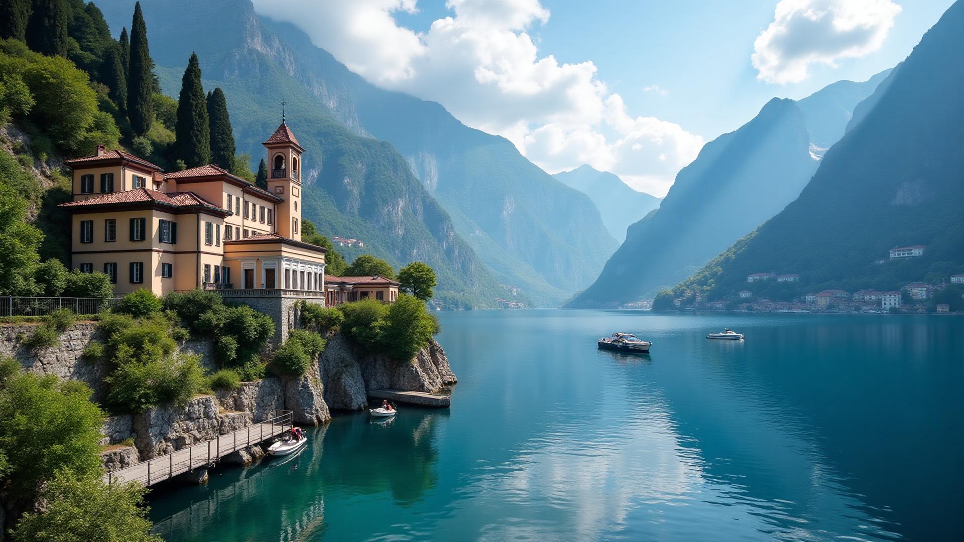 Landschap van Lombardije, Italië